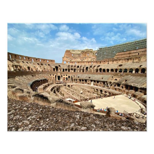 Inside the Colisseum in Rome Italy Photo Print