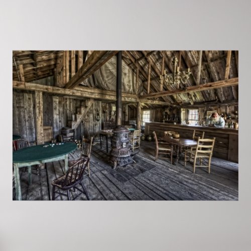 INSIDE the CRITERION HALL SALOON _ MONTANA Poster