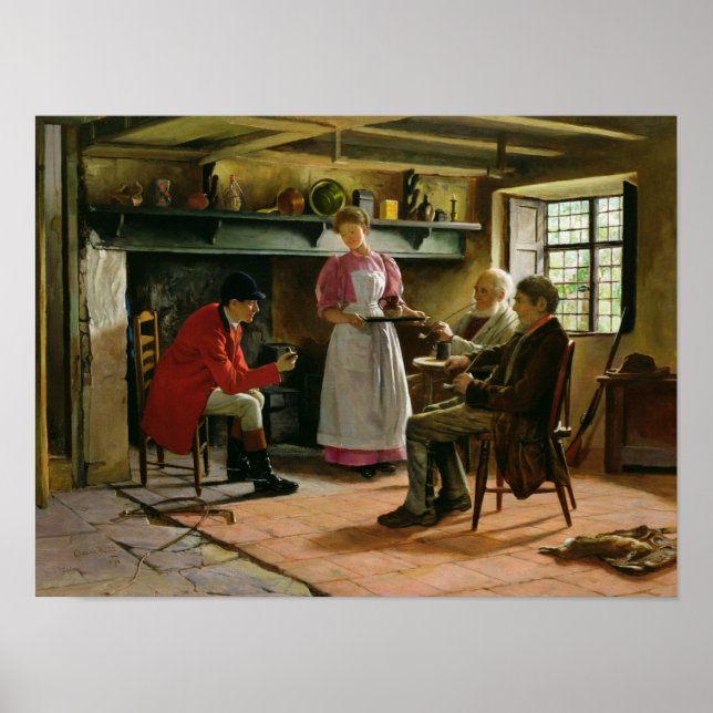 Inside the Lygon Arms, Broadway, 1896 Poster (Front)