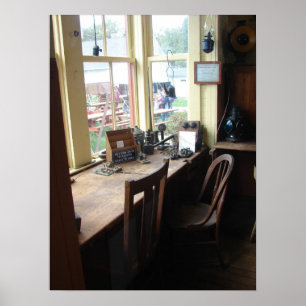 Inside the Train Depot Poster