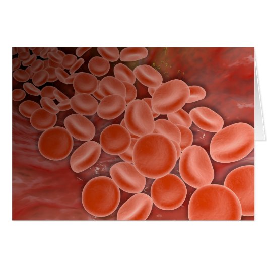 Inside View Of The Artery With Red Blood Cells Cards (Front Horizontal)