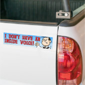 Inside Voice Bumper Sticker (On Truck)