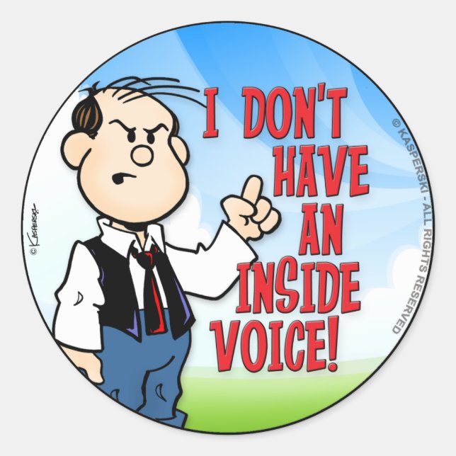 Inside Voice Classic Round Sticker (Front)