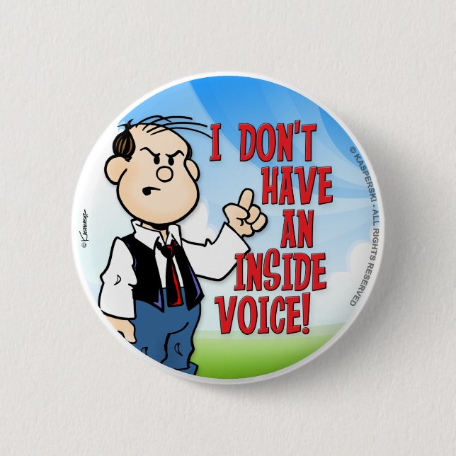 Inside Voice Pinback Button (Front)