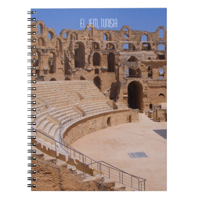 Insidel El Jem Amphitheatre Tunisia Photograph Notebook (Front)