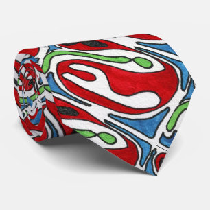 "Insides Out" Abstract Design Tie