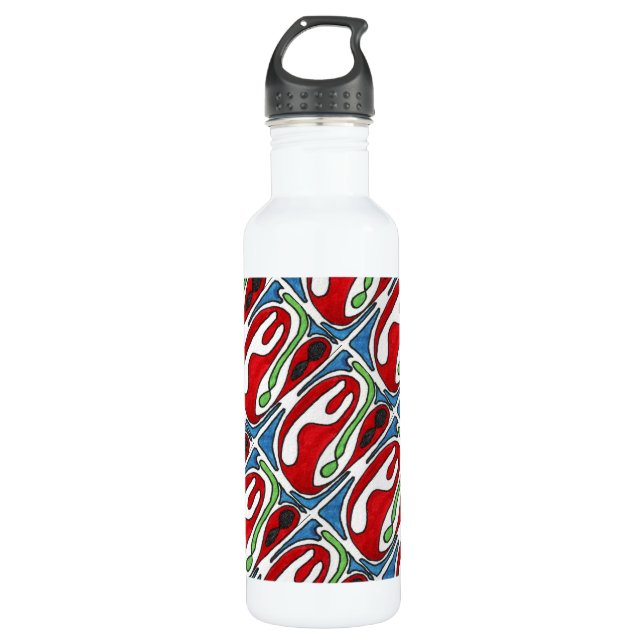 "Insides Out" Tiled Abstract Liberty Bottle (Front)