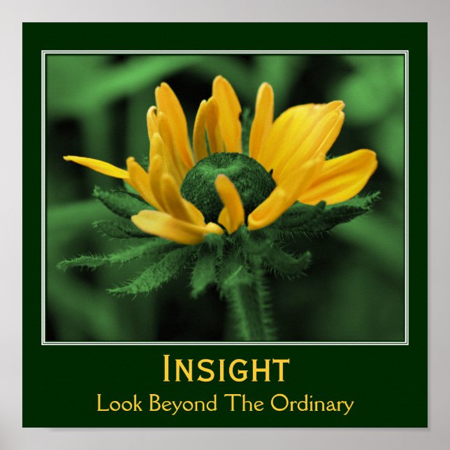 Insight Flower Inspirational Quote Poster (Front)