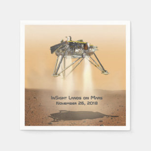 InSight Landing on Mars Napkins