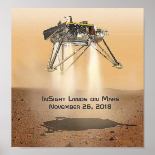 InSight Landing on Mars Poster