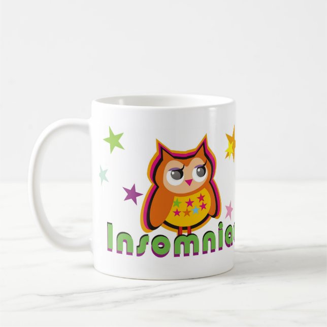 Insomniac Owl Coffee Mug (Left)