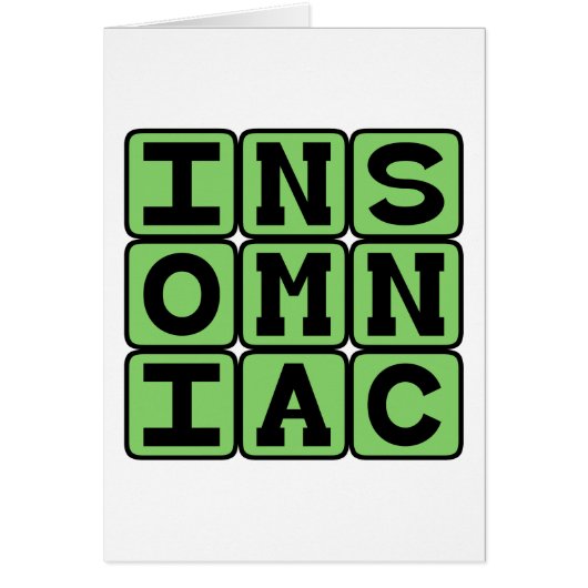 Insomniac, Trouble Sleeping Cards (Front)