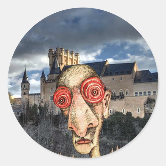 Insomniac Visits Alcazar-of-Segovia Classic Round Sticker (Front)