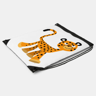 Insouciant Cartoon Cheetah Drawstring Backpack
