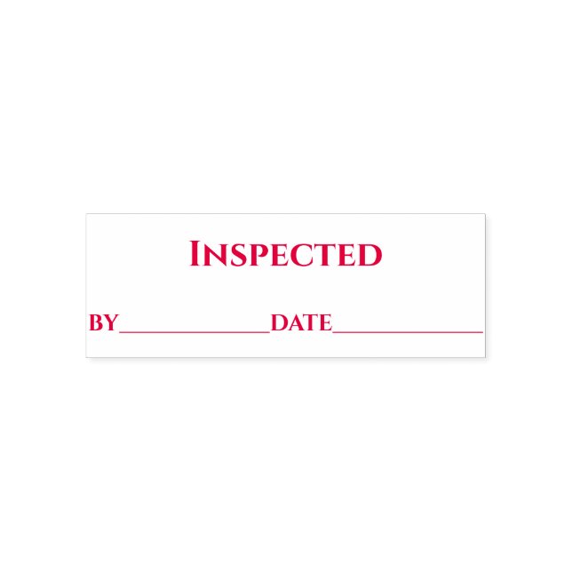 Inspected by Date Self Inking Rubber Stamp (Design)