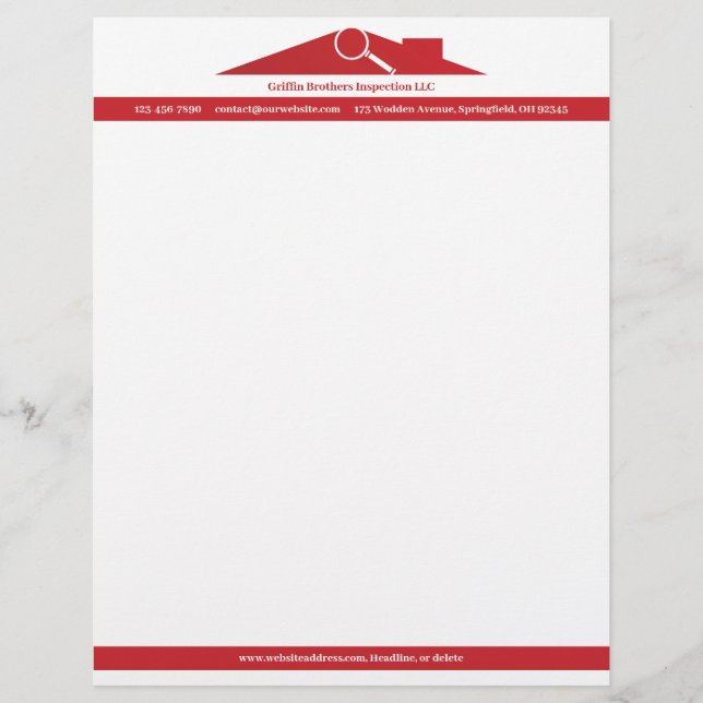 Inspection Letterhead (Front)