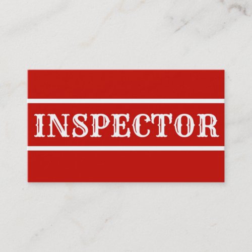 Inspector Business Card