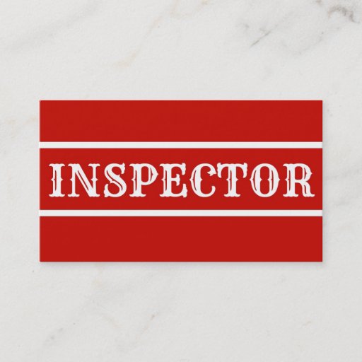 Customizable Inspector Business Card