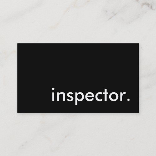 inspector. business card templates