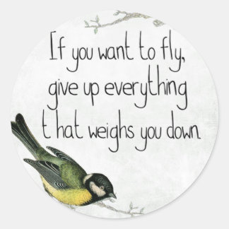 Inspiration and encouragement classic round sticker