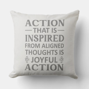 Inspiration and mindfulness outdoor pillow