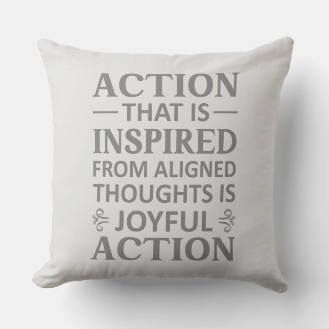 Inspiration and mindfulness outdoor pillow (Front)