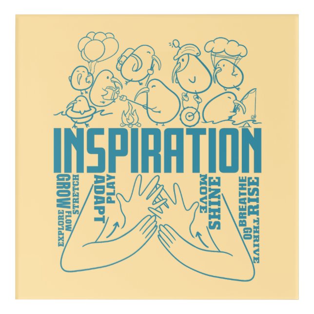 Inspiration - ASL Design Acrylic Print (Front)