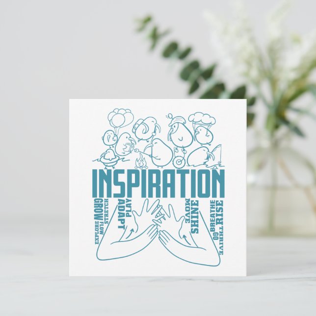 Inspiration - ASL Design Note Card (Standing Front)