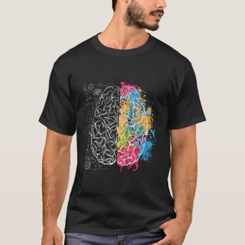 Inspiration Colorful Brain Science Art Long Sleeve T_Shirt
