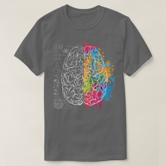 Inspiration Colorful Brain Science & Art Shirt Pre (Design Front)