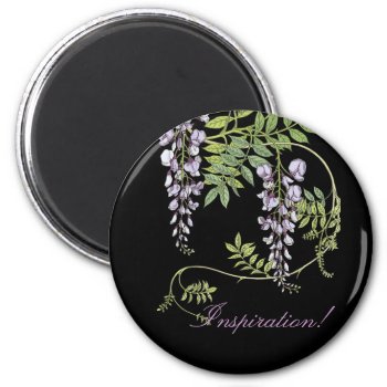 Inspiration Floral Wisteria Magnet by anuradesignstudio at Zazzle