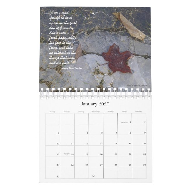Inspiration from the Garden Calendar (Jan 2027)