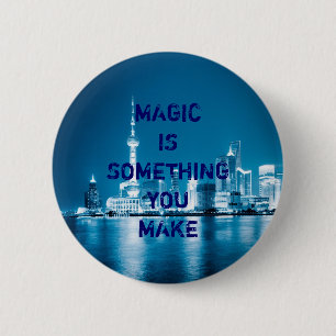 Inspiration hope quote city night background Case- Button