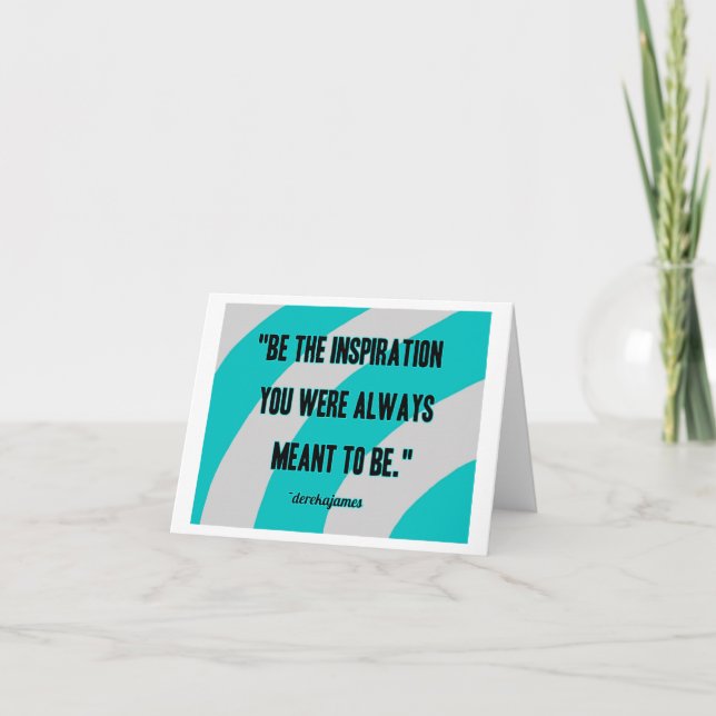 Inspiration Horizontal Small Greeting Card (Front)