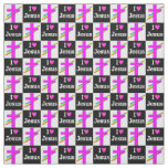 INSPIRATION I LOVE JESUS CROSS AND RAINBOW FABRIC