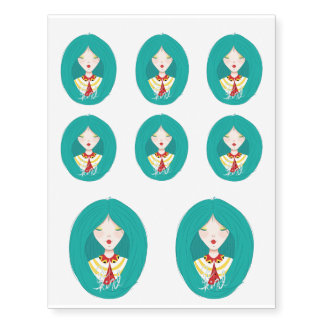 Inspiration Illustration: Kind Girl Temporary Tattoos