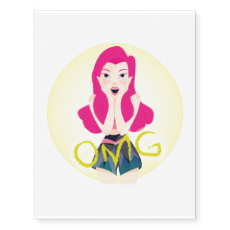 Inspiration Illustration: OMG Girl Temporary Tattoos