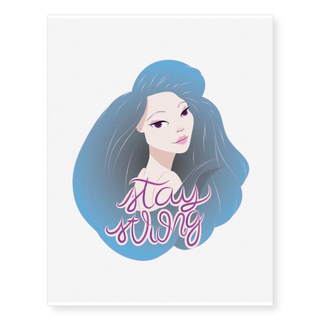 Inspiration Illustration: Strong Girl Temporary Tattoos (Front)