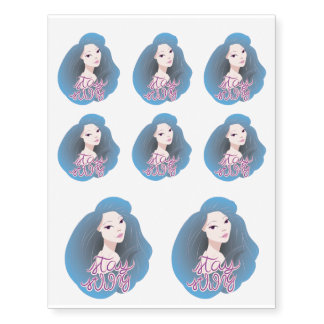 Inspiration Illustration: Strong Girl Temporary Tattoos