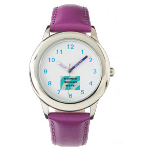 Inspiration Kid's Purple Leather Strap Watch