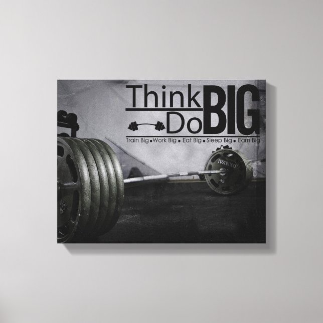 Inspiration Motivation Quotes Workout Poster Canvas Print (Front)