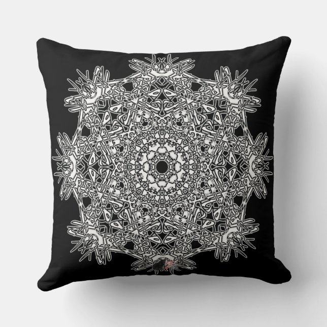 Inspiration Octa Glyph Throw Pillow (Back)