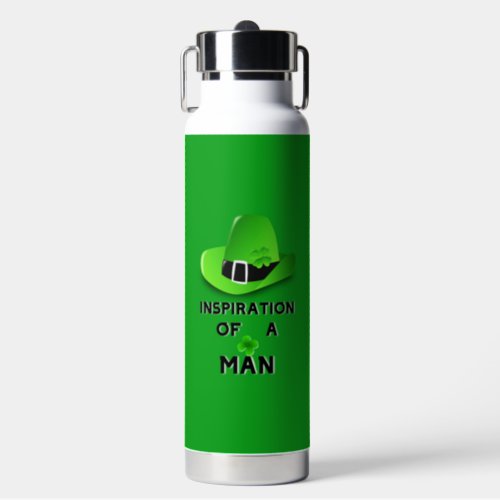 Inspiration Of A Man Trefoil Saint March Patricks Water Bottle