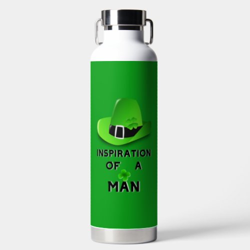 Inspiration Of A Man Trefoil Saint March Patricks Water Bottle