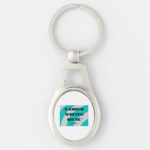 Inspiration Oval Metal Keychain