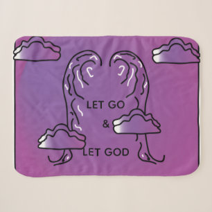 Inspiration Pillow Purple Sherpa Blanket