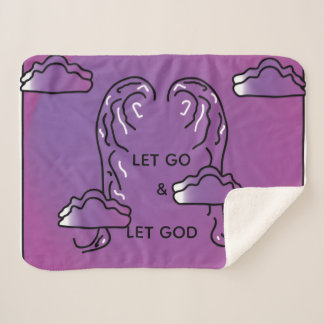 Inspiration Pillow Purple Sherpa Blanket