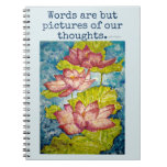 Inspiration Pink Lotus Watercolor Art Notebook at Zazzle