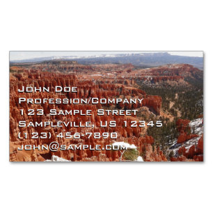 Inspiration Point at Bryce Canyon I Business Card Magnet