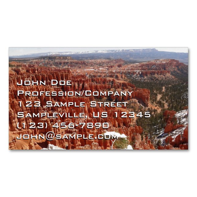 Inspiration Point at Bryce Canyon I Business Card Magnet (Front)